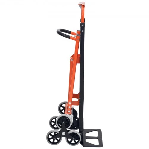 Koduva VEVOR 3 in 1 industrinis sulankstomas laiptų vežimėlis, 350 kg, oranžinės ir sidabrinės spalvos