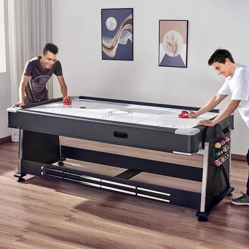 Koduva VEVOR 3-in-1 sukamasis kelių žaidimų stalas, oro ritulys, biliardas / pulas ir stalo tenisas, 217 x 124,5 x 23 cm