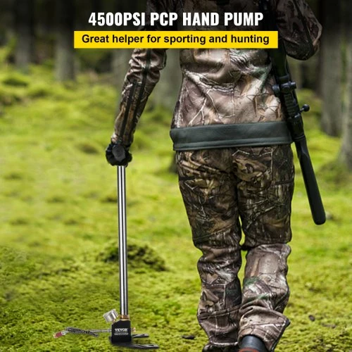Koduva VEVOR 3 pakopų aukšto slėgio rankinė pompa, 0–30 MPa, 63 cm, nerūdijantis plienas 301