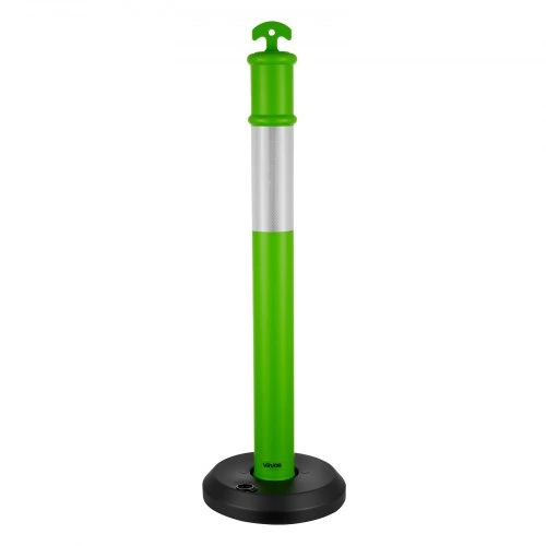 VEVOR 3 vnt. eismo atitvarų stulpeliai, 1140 mm, žalios spalvos, su užpildomu pagrindu ir atspindinčiomis juostomis
