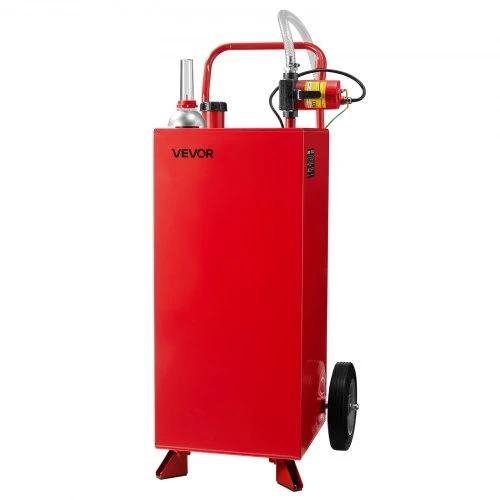 VEVOR 30 galonų kuro vežimėlis, elektrinis siurblys, 32 l/min, dyzelinui ir benzinui, 2 ratai, 10 pėdų žarna