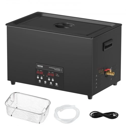 VEVOR 30 l ultragarsinis valytuvas, 600 W, 40 kHz, su laikmačiu ir šildytuvu