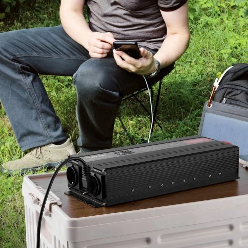 VEVOR 3000 W keitiklis, grynos sinusoidės, DC 12 V į AC 230 V