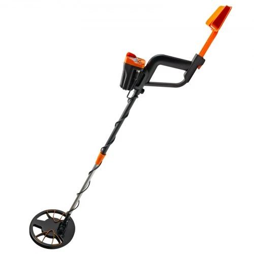 Metalo detektorius VEVOR 3010 metalų detektorius, geltonas, su LCD ekranu ir ausinėmis