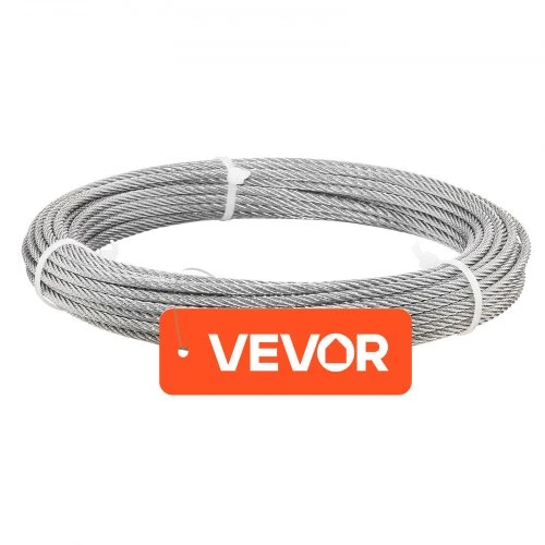 VEVOR 3,2 mm vielinio lyno rinkinys, 12,2 m, 316 nerūdijantis plienas