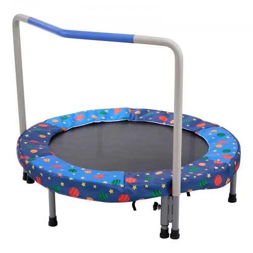 VEVOR 36" vaikų batutas, sulankstomas mini batutas su rankena, 3+ metų vaikams, mėlynas