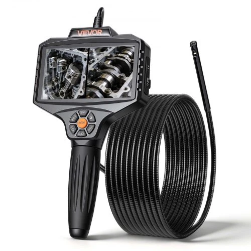 VEVOR 360° motorizuotas sukimosi endoskopas, dvigubos kameros boreskopinė kamera su šviesa, 5" HD IPS, 8 mm, 5 m