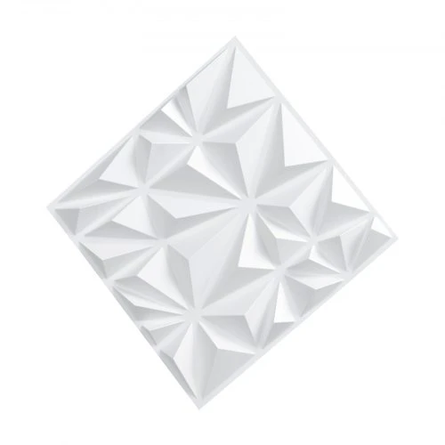 Koduva VEVOR 3D sienų panelės, 33 vnt., 300 x 300 mm, PVC, minimalistinio deimanto raštas, matinė balta