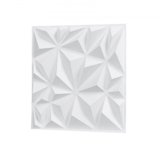 Koduva VEVOR 3D sienų panelės, 33 vnt., 300 x 300 mm, PVC, minimalistinio deimanto raštas, matinė balta