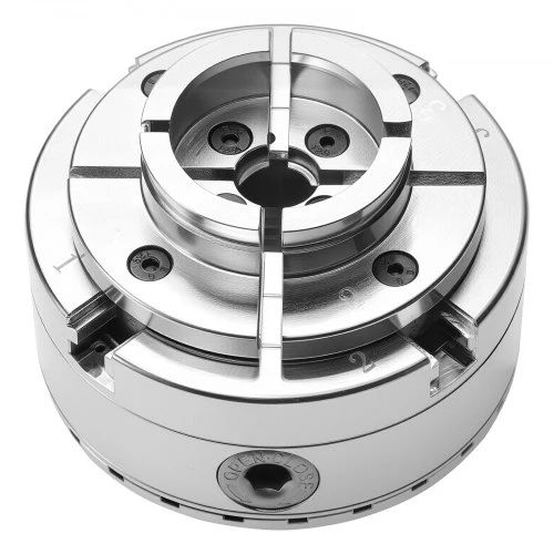 VEVOR 4 colių medžio tekinimo griebtuvas, 4 žandų, savaime centruojantis, 1" x 8TPI sriegis, su adapteriu