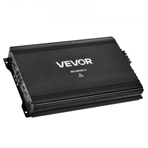 VEVOR 4 kanalų tiltuojamas automobilinis garso stiprintuvas, Class AB, iki 4 x 250 W prie 4 Ω / 4 x 500 W prie 2 Ω