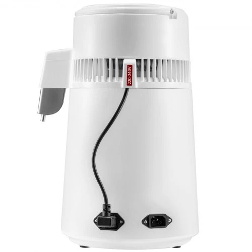 VEVOR 4 l vandens distiliatorius, 1 l/val., su laikmačio ir temperatūros ekranu, baltas