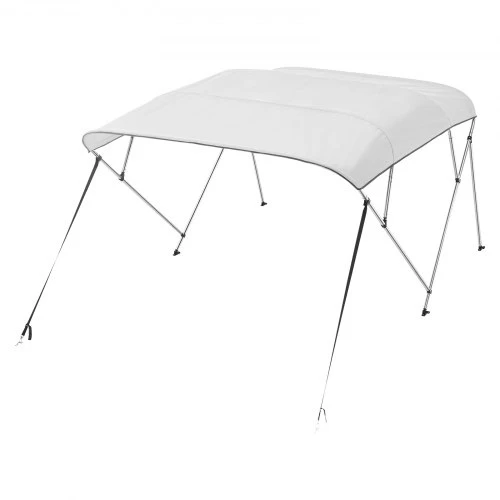 Koduva VEVOR 4 lankų valties bimini stogelis, 600D poliesteris, aliuminio lydinio rėmas, 96" x (73"-78") x 54", šviesiai pilka