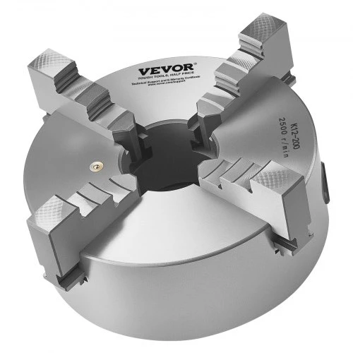 VEVOR 4 nasrų tekinimo griebtuvas, 8 col. (200 mm), savaime centruojantis, 1 1/2-8 sriegis