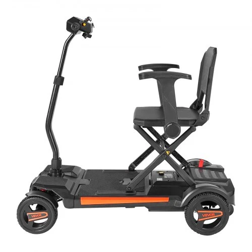 VEVOR 4 ratų elektrinis mobilumo skuteris suaugusiems ir senjorams, sulankstomas, 15 km, 9° įkalnė, 120 kg