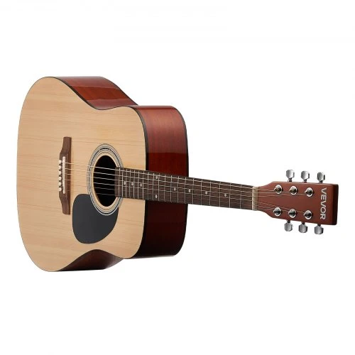 Koduva VEVOR 41 col. dreadnought akustinė gitara, natūrali, pradedančiųjų rinkinys su krepšiu