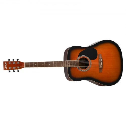 Koduva VEVOR 41 in akustinė „dreadnought“ gitara pradedančiųjų rinkinys, su dėklu, „Sunburst“