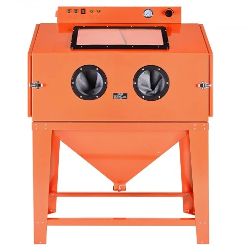 Koduva VEVOR 435 l smėliavimo kabinetas, plieno su dviem smėliavimo pistoletais, 117 l media bunkeriu ir 1200 W dulkių rinktuvu