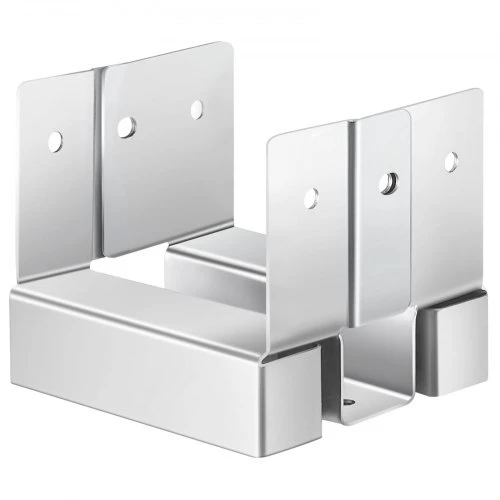 VEVOR 4x4 stulpo pagrindas, 10 vnt., cinkuoto anglinio plieno, betonui