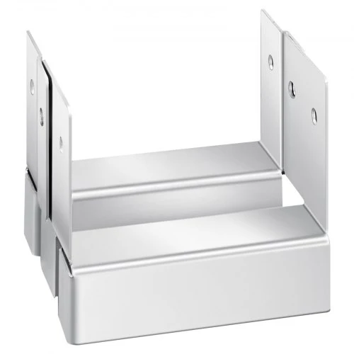 VEVOR 4x4 stulpo pagrindas, 10 vnt., cinkuoto anglinio plieno, betonui