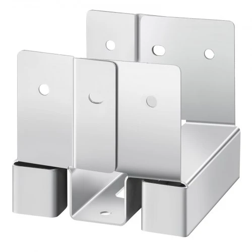 VEVOR 4x4 stulpo pagrindas, 10 vnt., cinkuoto anglinio plieno, betonui