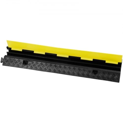 VEVOR 5 vnt. guminis kabelių apsaugos rampos rinkinys, 98 x 24 x 4,5 cm, juoda ir geltona