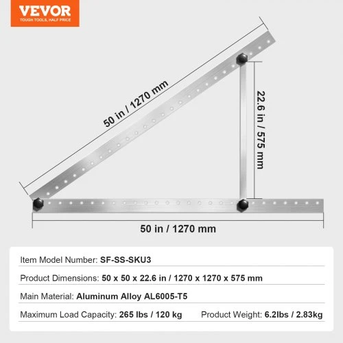 VEVOR 50 colių saulės panelių montavimo laikikliai, reguliuojamas 0–90° pasvirimas
