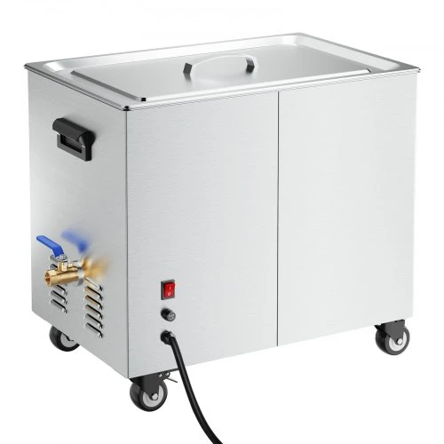 VEVOR 50L ultragarsinis valiklis, pramoninis, su krepšiu ir skaitmeniniu ekranu, 840 W, nerūdijančio plieno