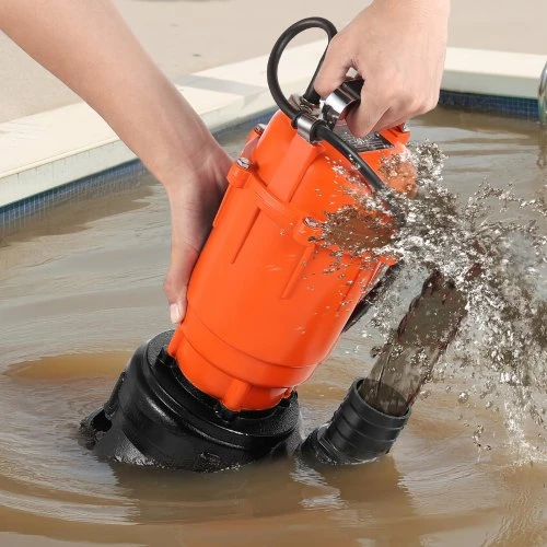 VEVOR 550 W panardinamas dumblo siurblys, 18000 l/h, ketaus, 2 col. išleidimas, 10 m kėlimo aukštis