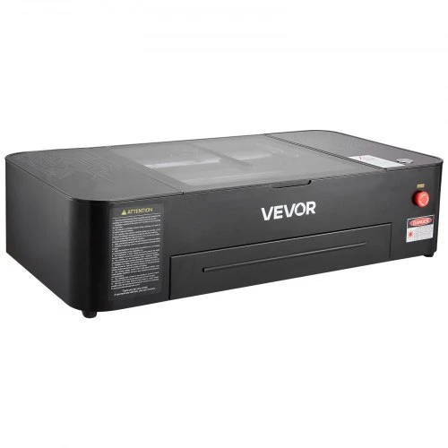 Koduva VEVOR 55W CO2 lazerinis graviravimo ir pjovimo įrenginys, 500 x 300 mm, stalinis su 16 MP kamera, vandens pompa ir sukamuoju ašimi