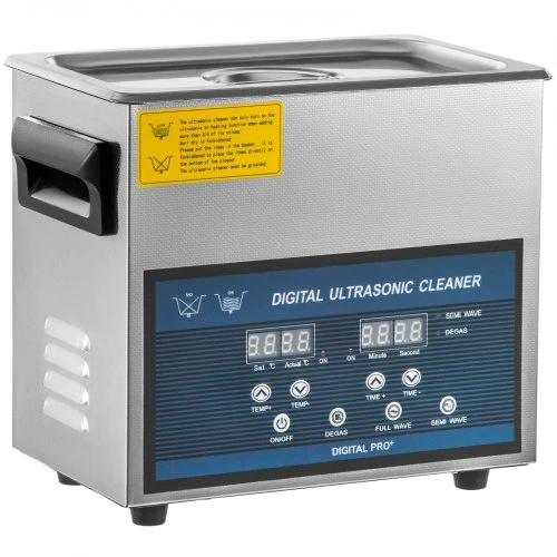 VEVOR 6 l ultragarsinė valymo vonelė, nerūdijantis plienas, 28/40 kHz