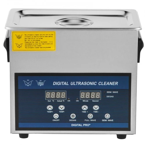 VEVOR 6 l ultragarsinė valymo vonelė, nerūdijantis plienas, 28/40 kHz