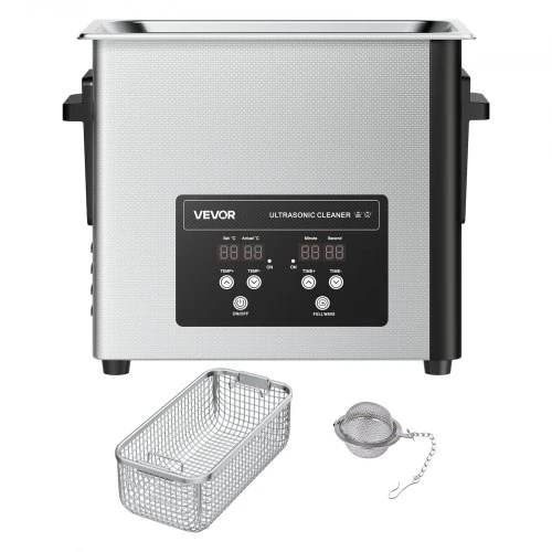 VEVOR 6 l ultragarsinis valytuvas, nerūdijantis plienas, 120 W, TH-30ATP