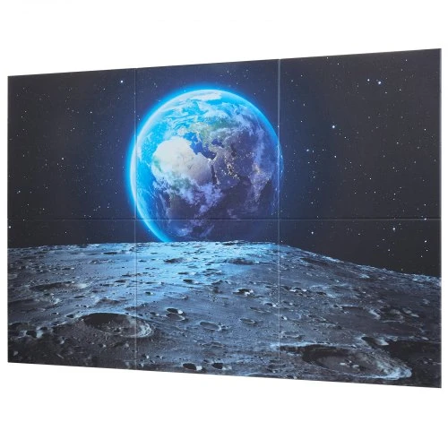 Koduva VEVOR 6 vnt. akustinės sienų plokštės „Earth“, 600 x 600 x 10 mm, lipnios