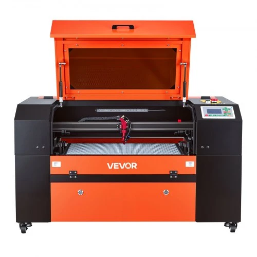 Koduva VEVOR 60 W CO2 lazerinis graviravimo ir pjovimo įrenginys, 600 x 400 mm, 4 krypčių oro pagalba