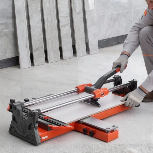 VEVOR 600 mm rankinis plytelių pjaustytuvas su reguliuojama pjovimo galvute