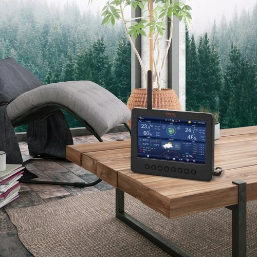 VEVOR 7-in-1 Wi-Fi orų stotis su 186 mm TFT ekranu ir belaidžiu lauko jutikliu