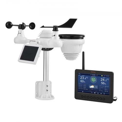 VEVOR 7-in-1 Wi-Fi orų stotis su 186 mm TFT ekranu ir belaidžiu lauko jutikliu