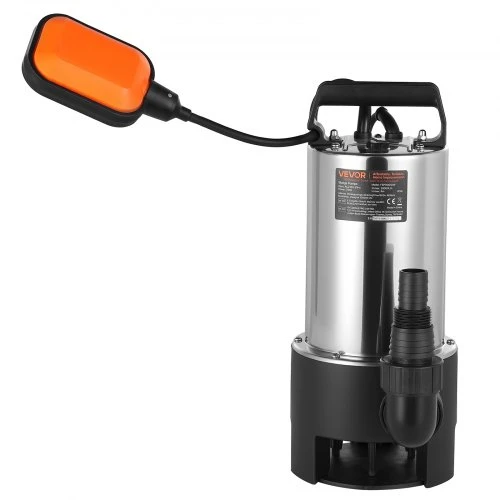 VEVOR 710 W panardinamasis dumblų siurblys, 20000 l/h, nerūdijančio plieno, su automatiniu plūdiniu jungikliu
