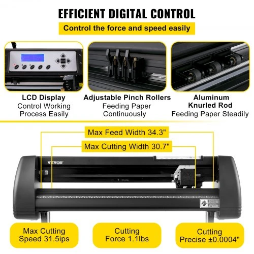 Koduva VEVOR 870 mm vinilo pjovimo ploteris su SignCut programine įranga Windows