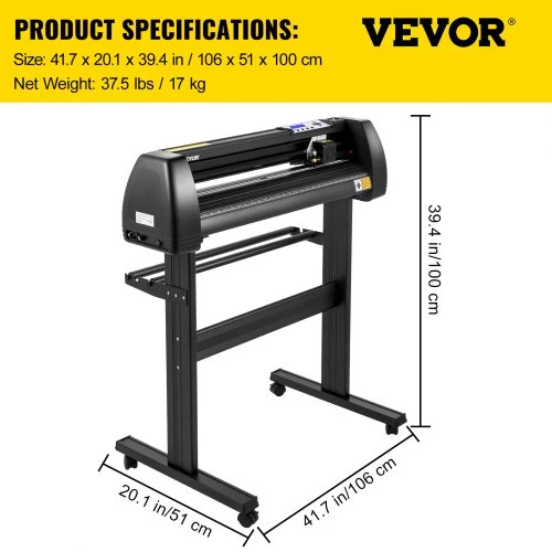Koduva VEVOR 870 mm vinilo pjovimo ploteris su SignCut programine įranga Windows