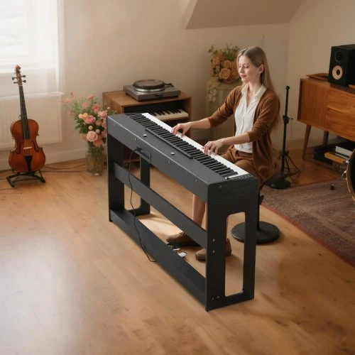 VEVOR 88 klavišų pasvertas skaitmeninis pianinas, juodas