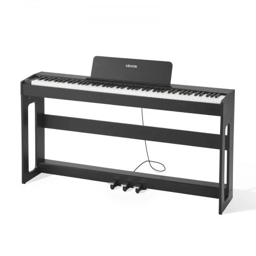 VEVOR 88 klavišų pasvertas skaitmeninis pianinas, juodas