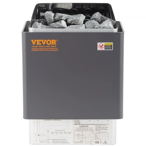 VEVOR 9 kW elektrinė saunos krosnelė su išoriniu valdikliu, nerūdijantis plienas, 9–13 m³