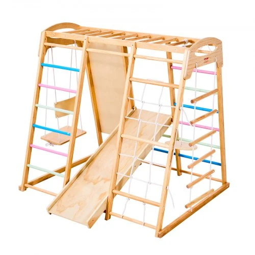 Koduva VEVOR 9 viename Montessori vidaus žaidimų aikštelė vaikams, medinė, 113 kg
