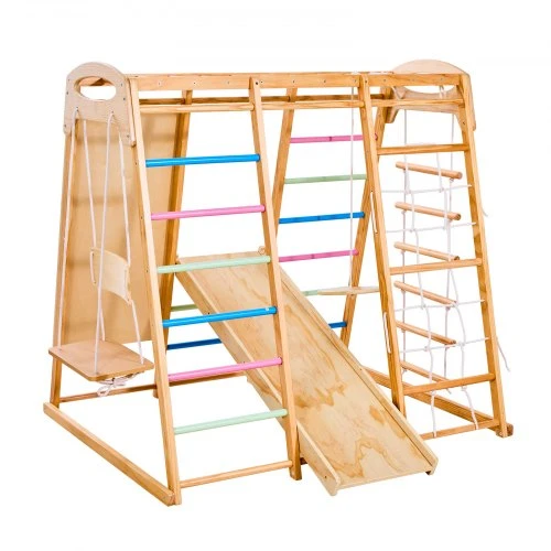 Koduva VEVOR 9 viename Montessori vidaus žaidimų aikštelė vaikams, medinė, 113 kg