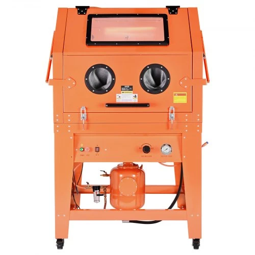 VEVOR 927 L smėliavimo spinta su slėginiu baku, ant ratų, 121 l medžiagos bunkeriu ir 1200 W dulkių surinkėju
