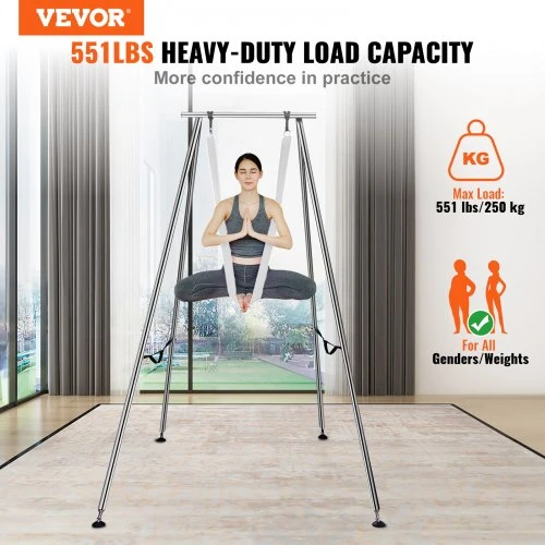 VEVOR Aerialinės jogos stovas ir hamakas, 9,67 ft, balta