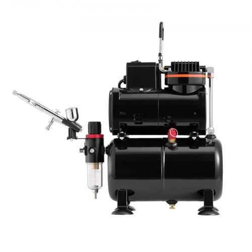 VEVOR Aerografo rinkinys su kompresoriumi TC-20, 120 W, 3 l bakas, 1 dvigubo veikimo aerografas, 3 antgaliai