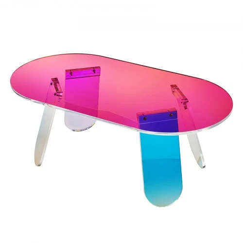 VEVOR Akrilinis kavos staliukas, irizuojantis, spalvotas, 35 cm